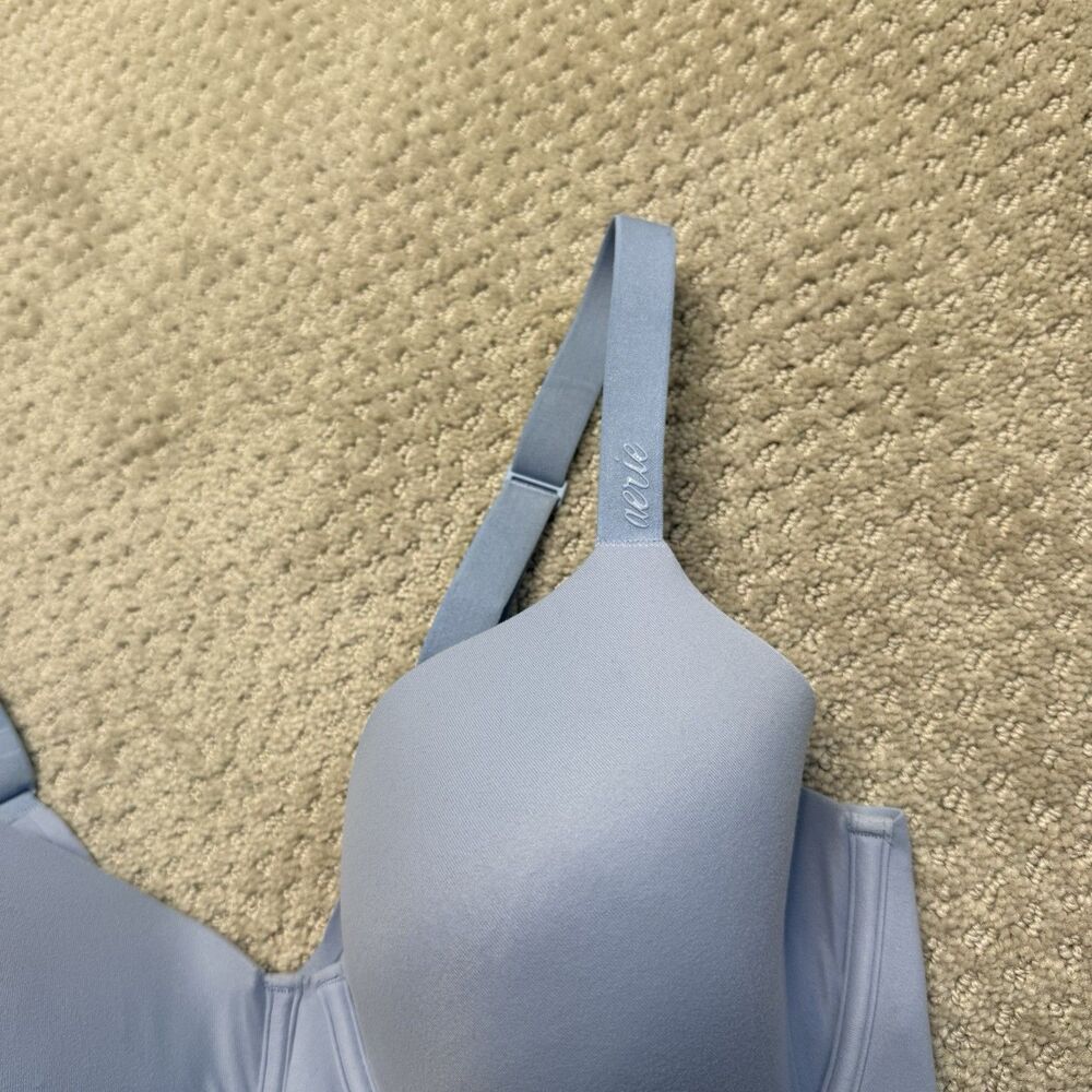 Aerie 38D Bra Blue Real Sunnie Full Coverage Underwire Back Closure T Shirt Bra - Picture 7 of 9